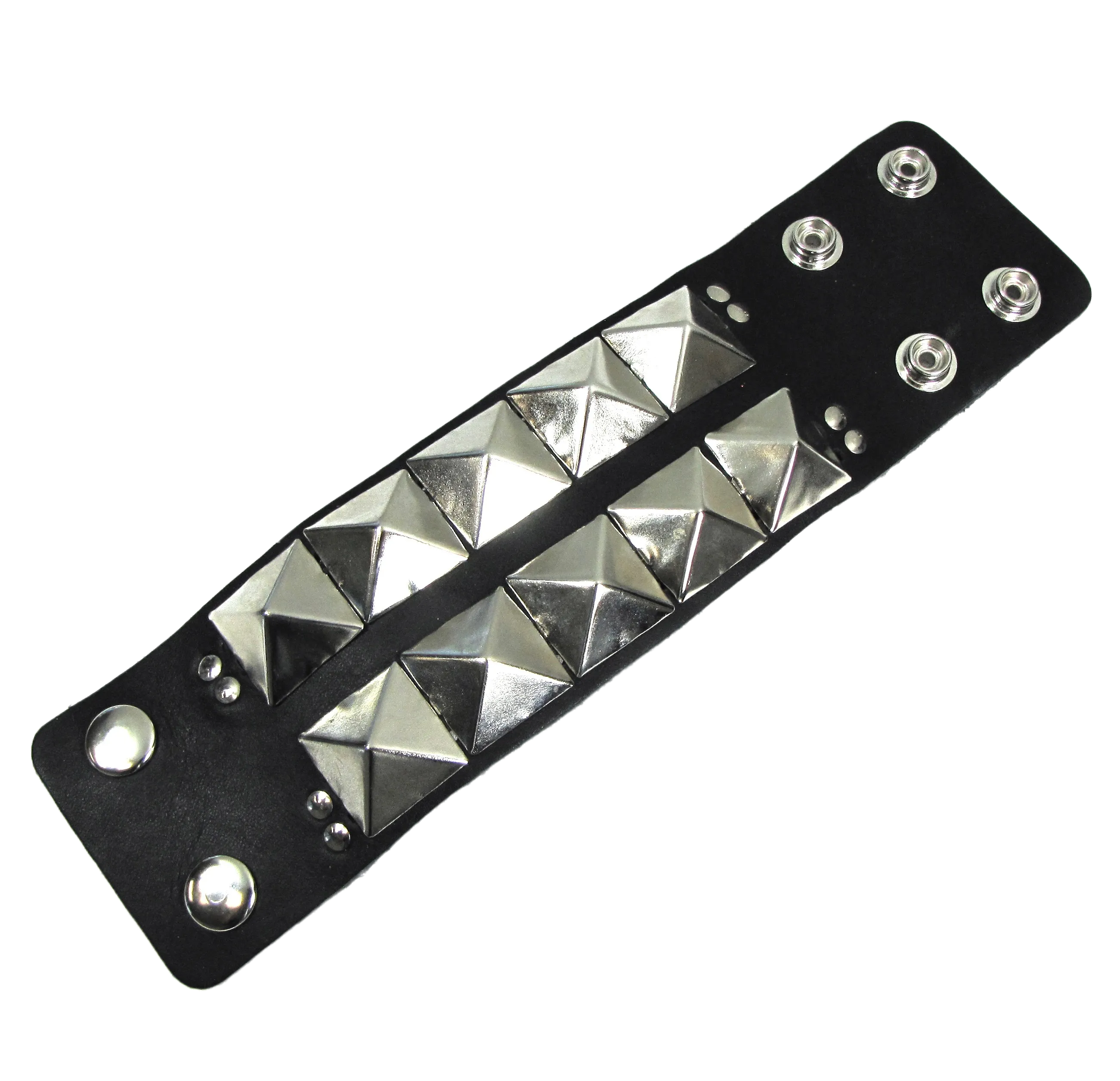 XWB120 Wide Wristband w/2 Row XL Pyramids