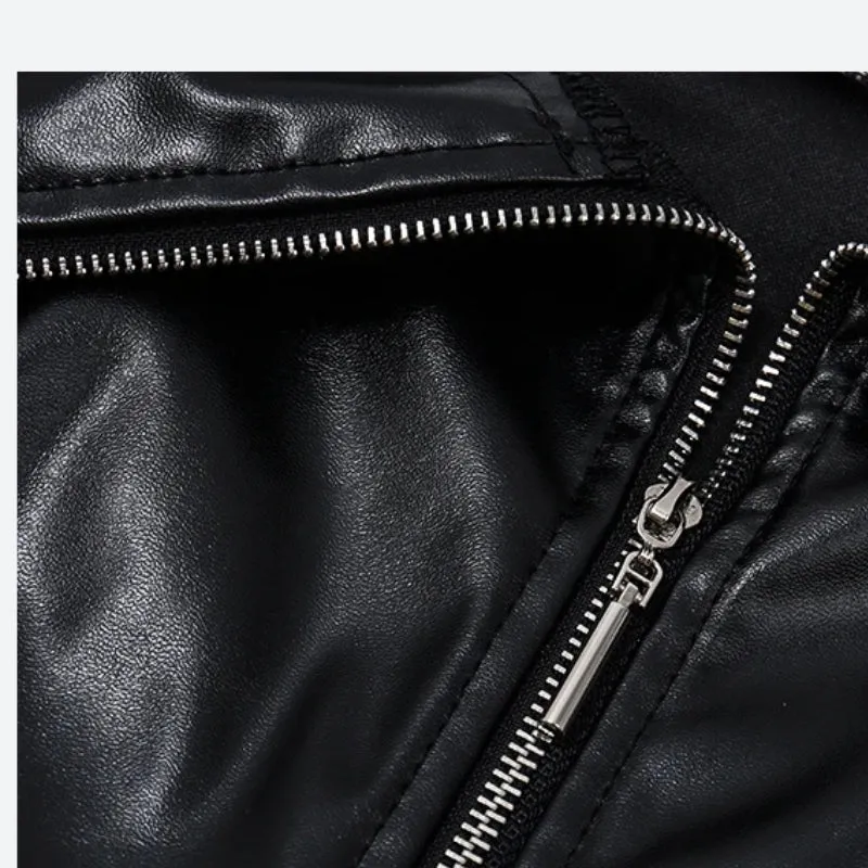 Y2K Faux Leather Zip-Up Mini Skirt