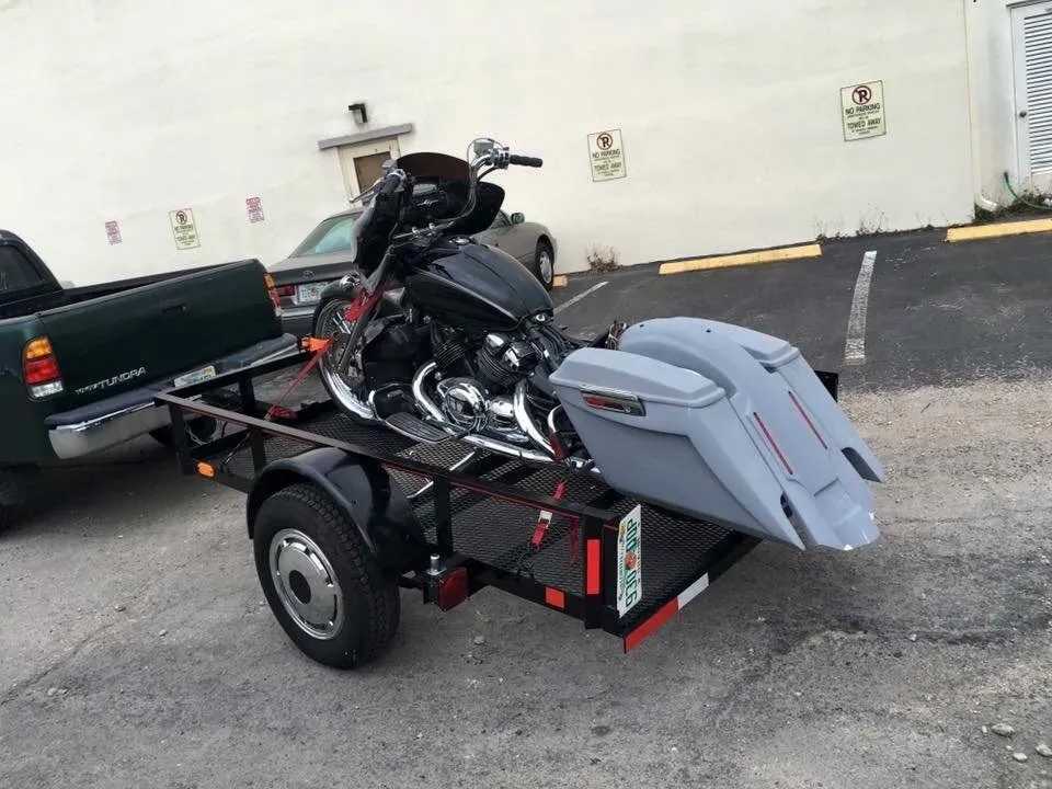 Yamaha Royal Star Venture 5" Stretched Extended Saddlebags No Cut Outs   Fender & Lids - Fifty Five