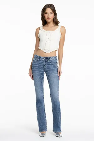 Zinnia Cross Stitch Bootcut Jeans