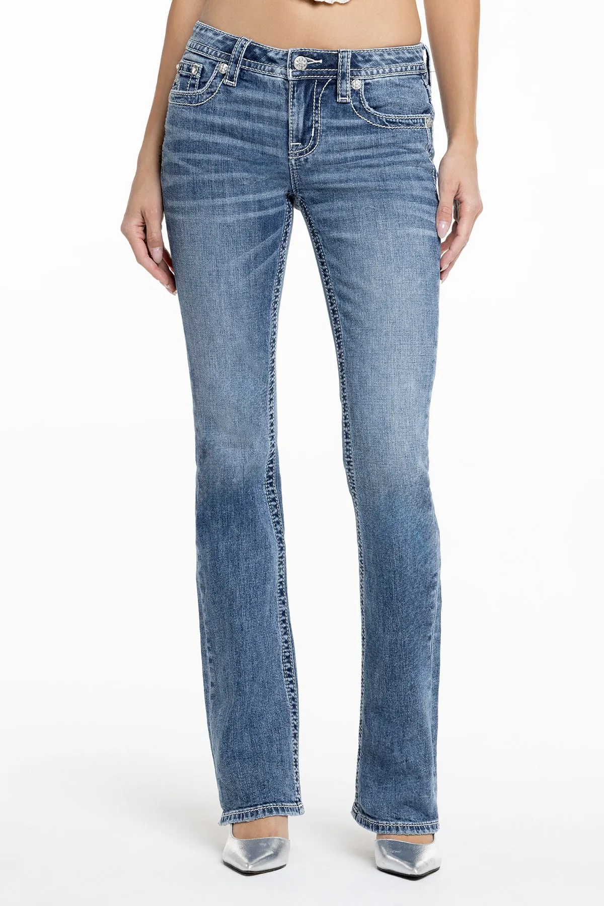 Zinnia Cross Stitch Bootcut Jeans