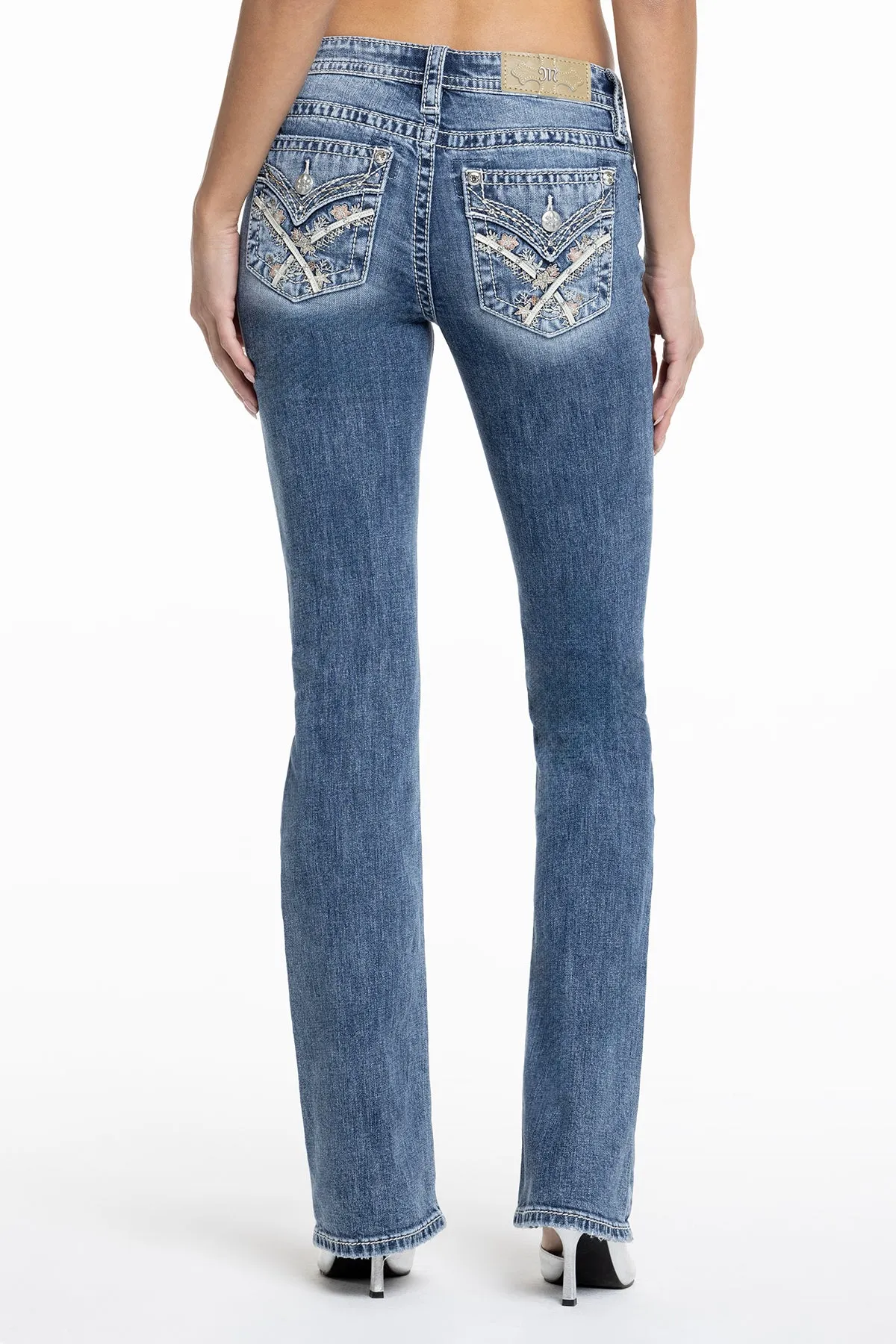 Zinnia Cross Stitch Bootcut Jeans