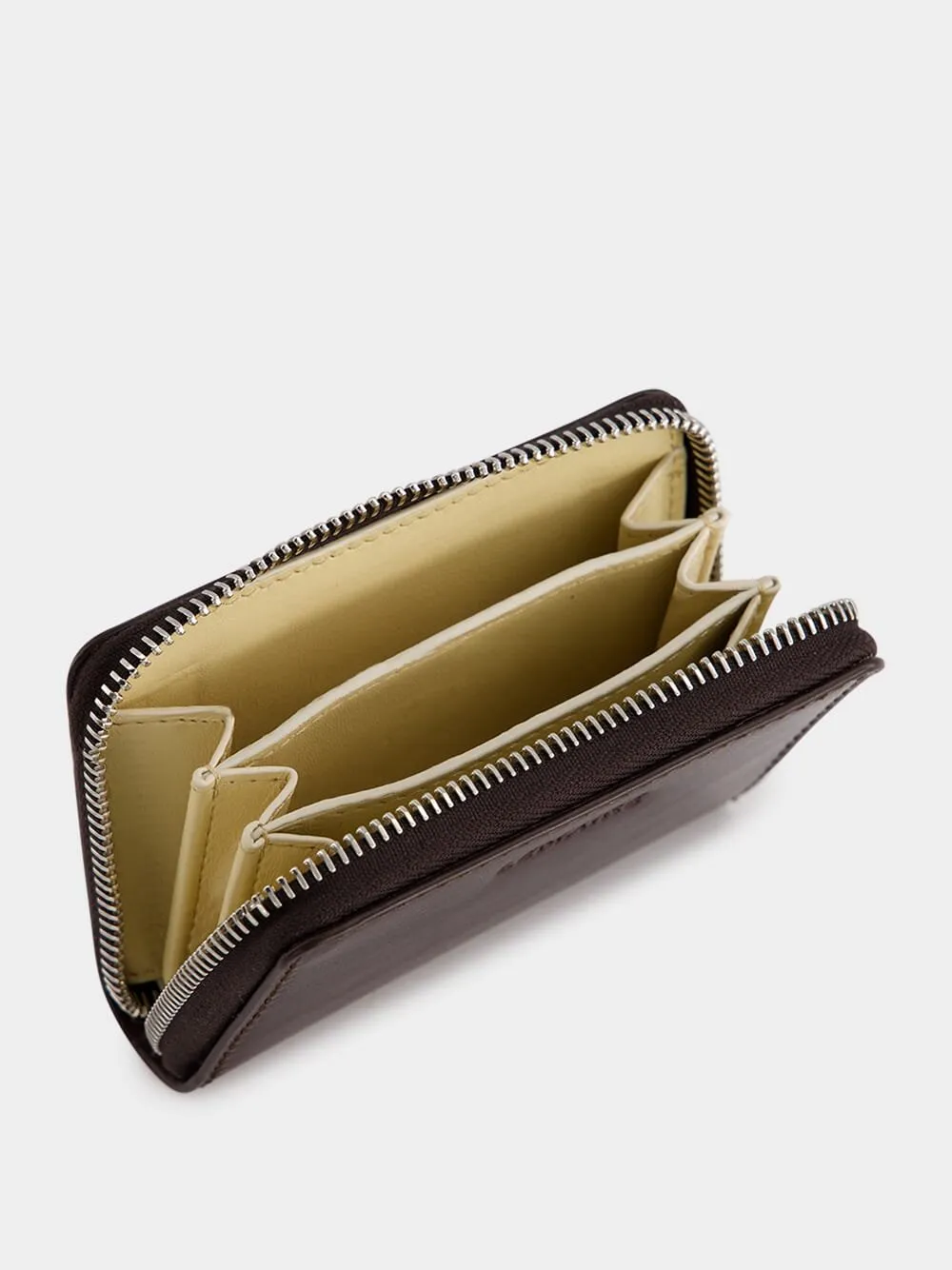 Zip Leather Wallet Compact